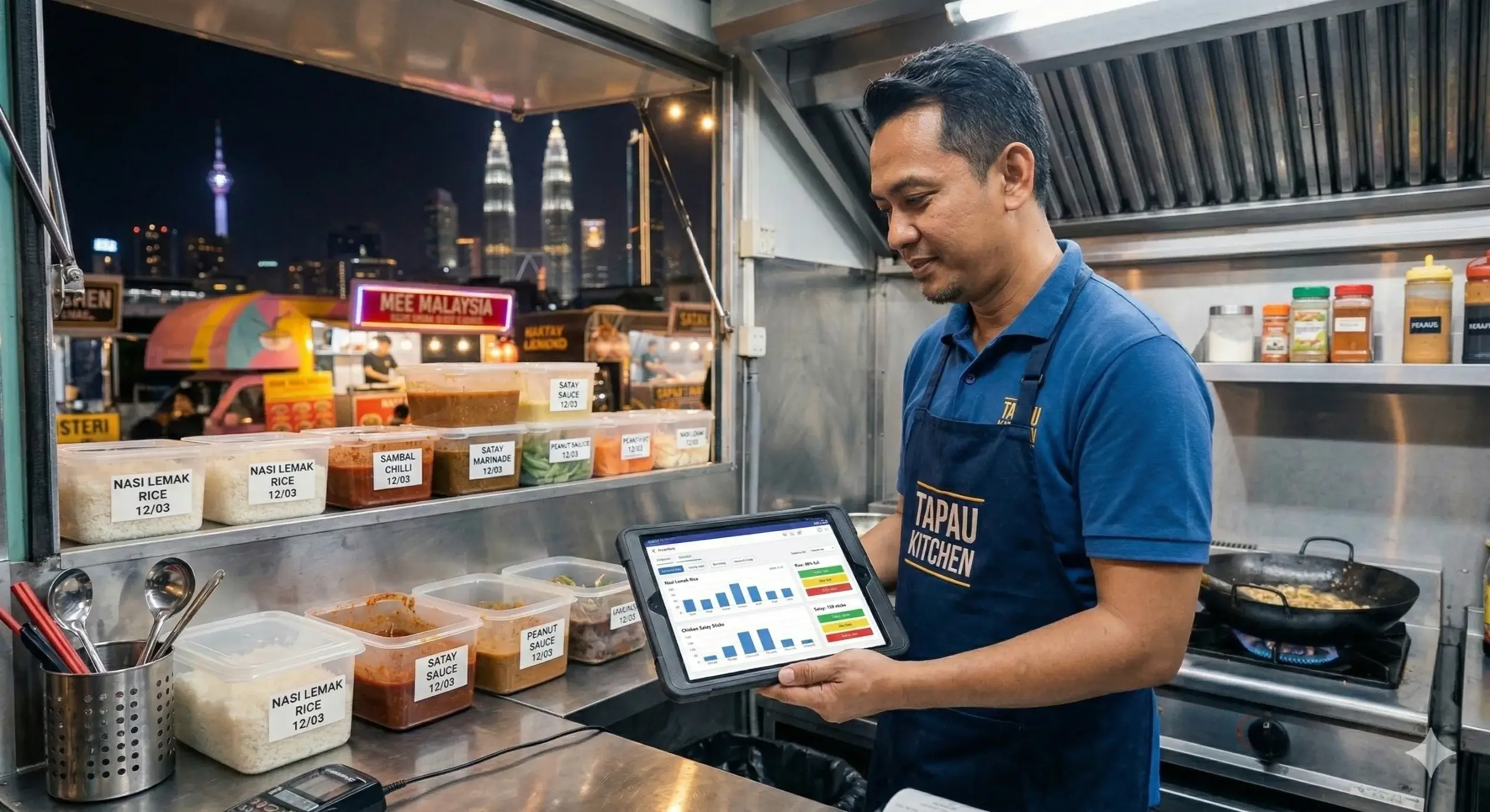 Malaysian food trucks using POS software to track inventory and sales