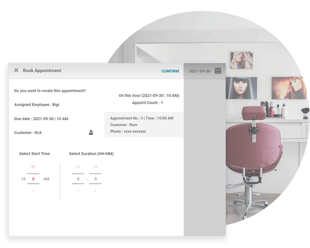 Manage appointment scheduling 