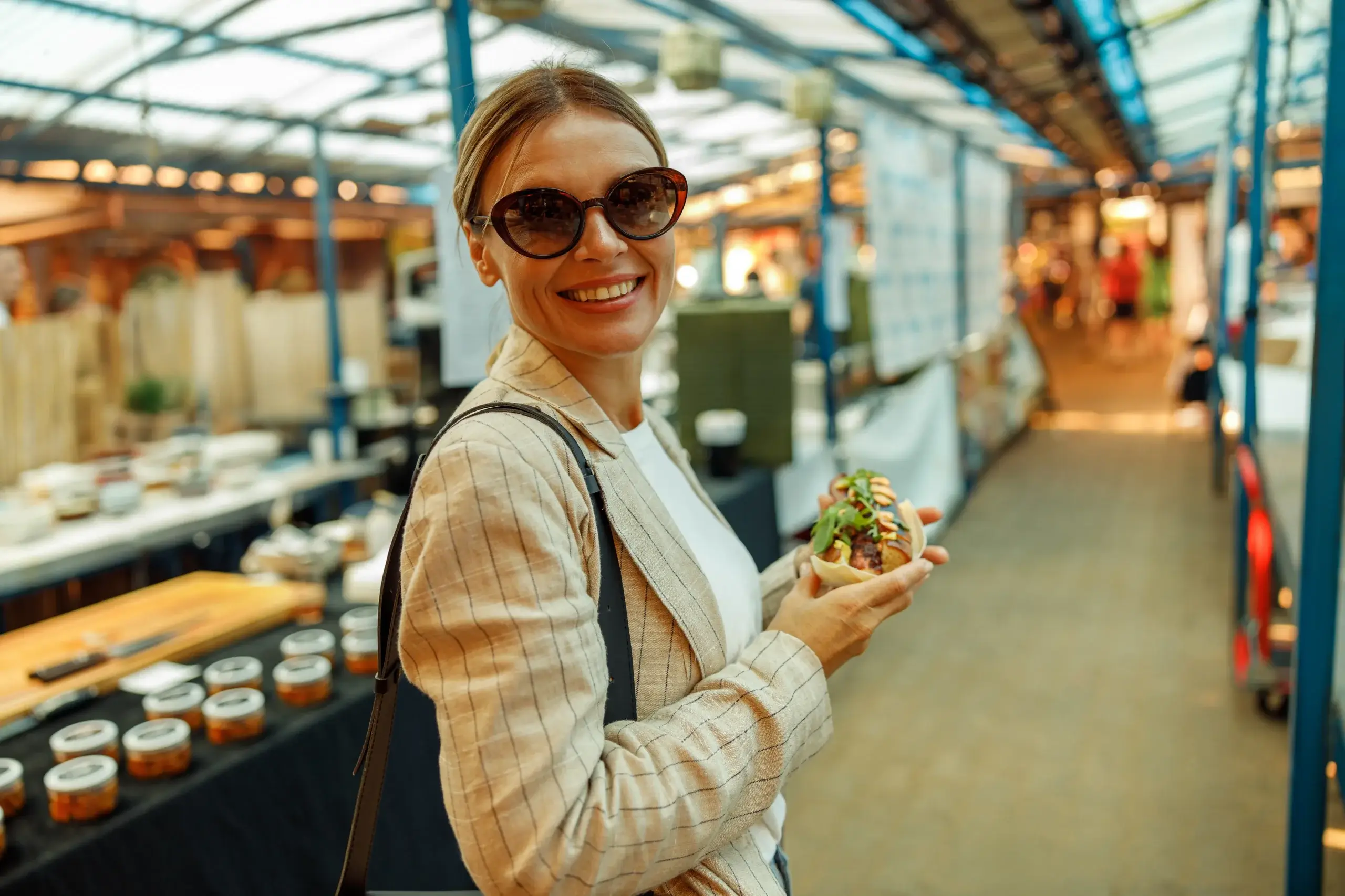 Repeat customer enjoying rewards through bakery loyalty program